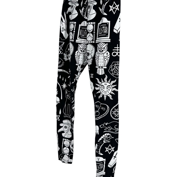 Killstar "Wicked" Occult Print Leggings small. Like new - Picture 4 of 5